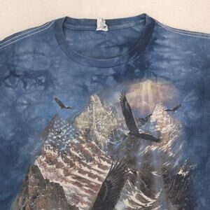 The Mountain Eagle Short Sleeve Casual Graphic T Shirt Adult Mens Size 2XL Blue